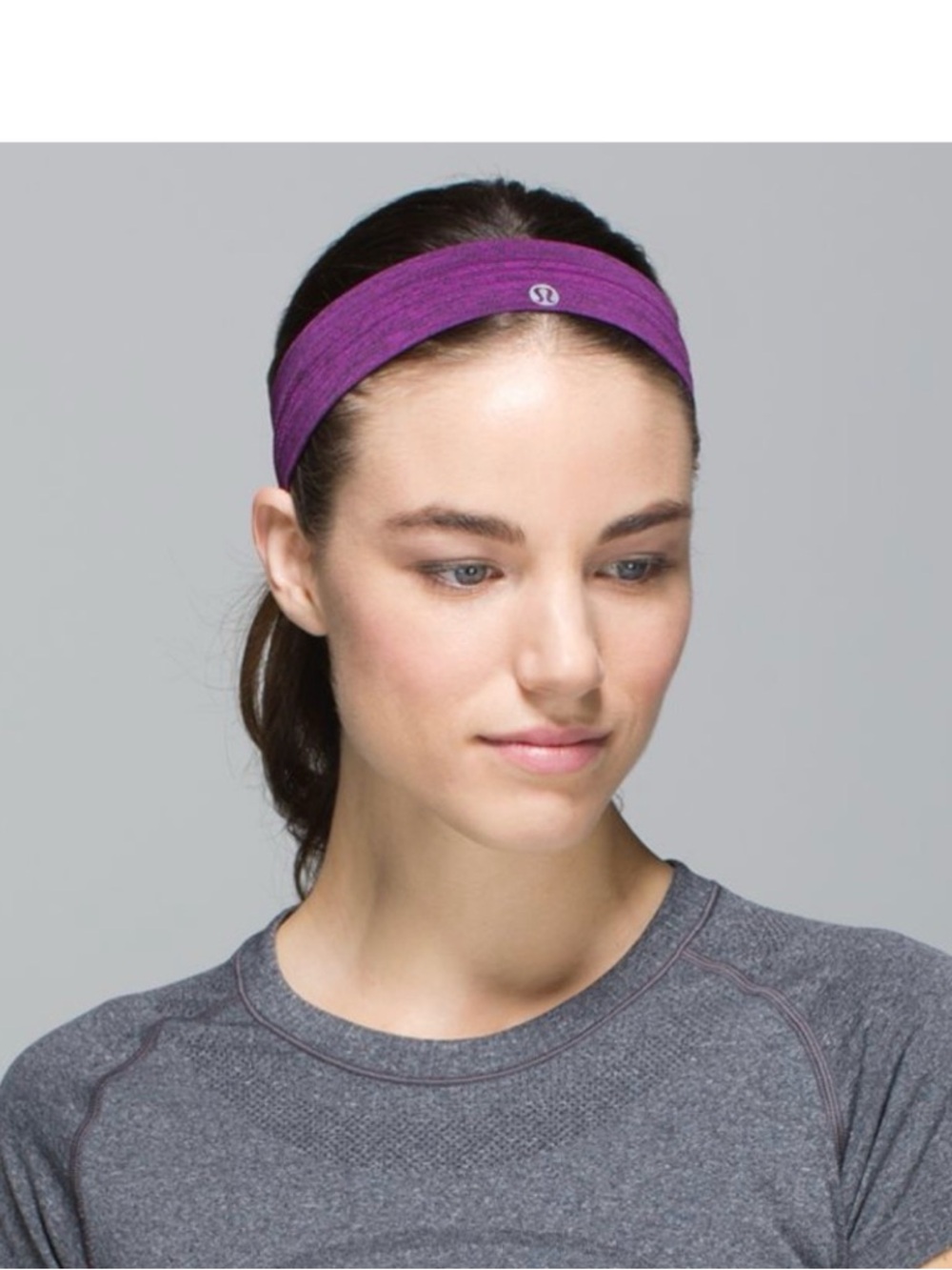 Lululemon Swiftly Headband, Heathered Ultra Violet/Black, Purple
